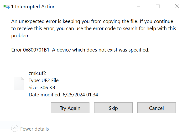 Expected Windows Error